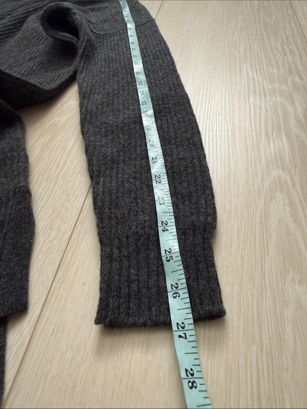 Madewell Dark Merino Wool Charcoal Ribbed Turtleneck Sweater Dress - Picture 7 of 9